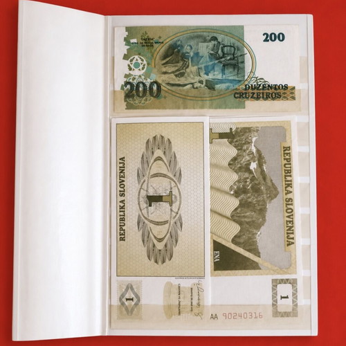 Multinational collection of 45 banknotes in A5 album