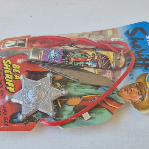 Vintage Sheriff Set Richards of Sheffield England New Old Stock