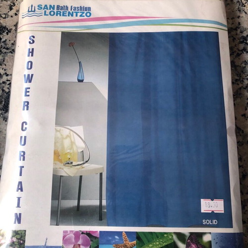 Fabric shower curtain 180x180 new, solid white