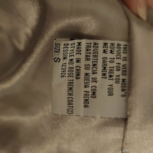 Vero Moda leather coat beige like new, size Small