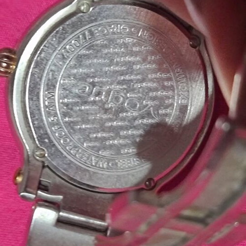 Vogue wristwatch women's used, gray and gold