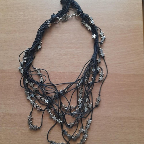 Boho Multi-layered Necklace with Metal Stars like new