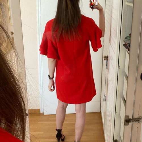 Zara red mini dress used, size S