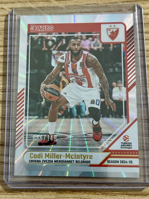 Codi Miller McIntyre Euroleague 2024-25 Panini numbered card