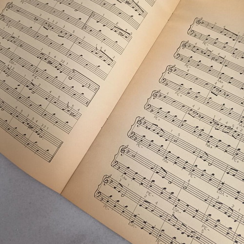 Sheet music book 55 known pieces for accordion used, Greek