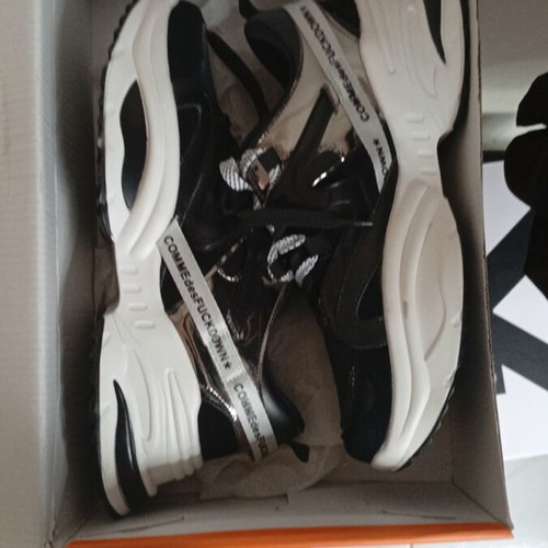 COME des FUCKDOWN* sneakers new, black and silver, size 42