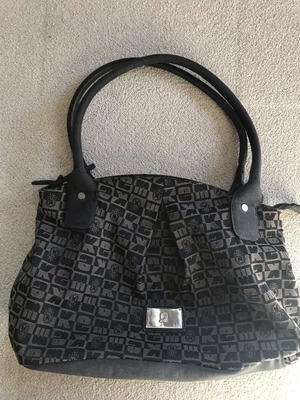 KEM handbag used, grey black