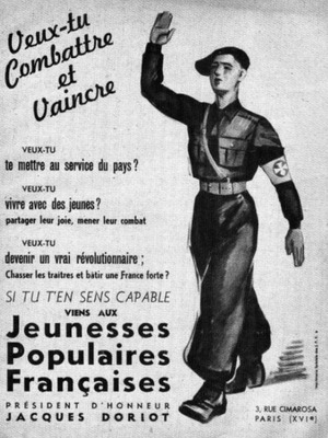 Parti Populaire Français posters used, lot of 2 pieces