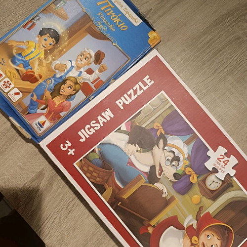 Classic Fairy Tale Puzzles like new, Pinocchio and Little Red Riding Hood