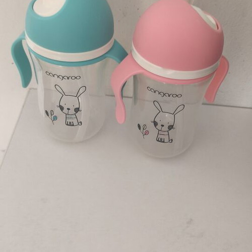 Cangaroo children's cups with straw set 300ml used