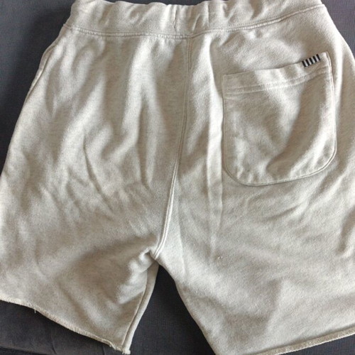 Bermuda shorts used cotton for boys, size S, gray and beige