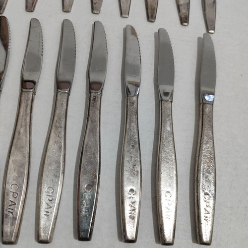 Vintage Canadian Pacific Airlines CP Air cutlery set used