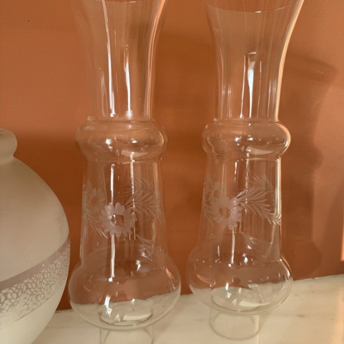 Vintage lampshades used, set of 5 for table lamps and lighting