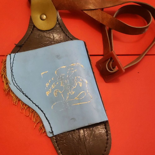 Children's leather holster used, collectible retro