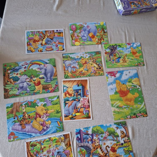 Disney Puzzle Winnie the Pooh 10 in 1 set like new