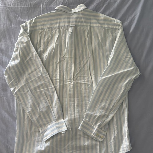 Faconnable Button-Down Shirt like new, white and turquoise, size L