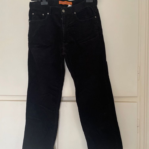 Corduroy women's pants used, black, size S/36/8