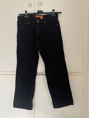 Corduroy women's pants used, black, size S/36/8