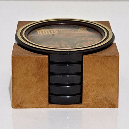 Coaster set used with Acropolis theme, 5 pieces