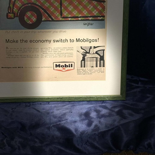 Original Mobilgas Advertising Poster