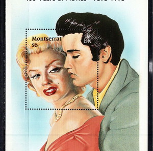 Μοντσερατ 1995 The 100th Anniversary of Movies - Marilyn Monroe and Elvis Presley  φεγιε ασφραγιστο