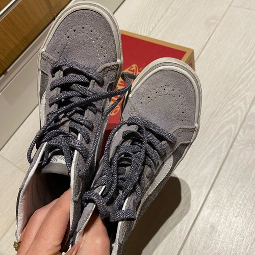 Vans gray suede boots with glitter like new, size 31