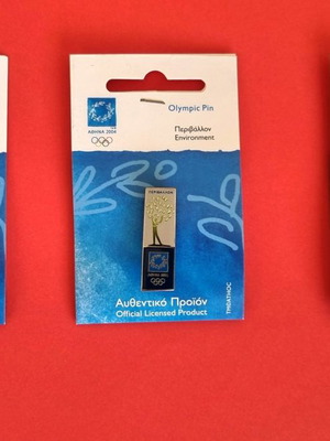 Olympic pins Athens 2004 set of 3, new, Environment series