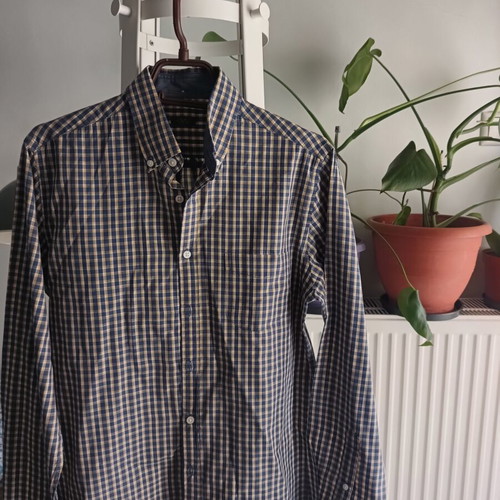 Ovs checkered shirt size S like new, blue and yellow
