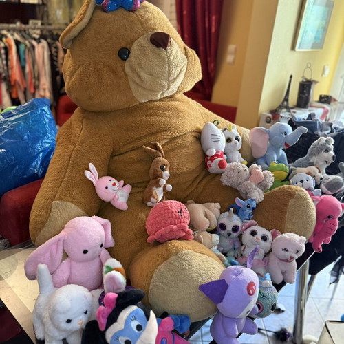 Giant Teddy Bear used, large plush brown