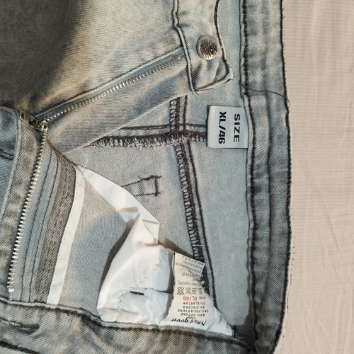 Jeans elastic, high-waisted, like new, gray, size XL