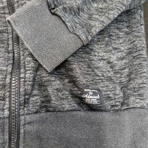 Admiral unisex grey jacket with hood like new