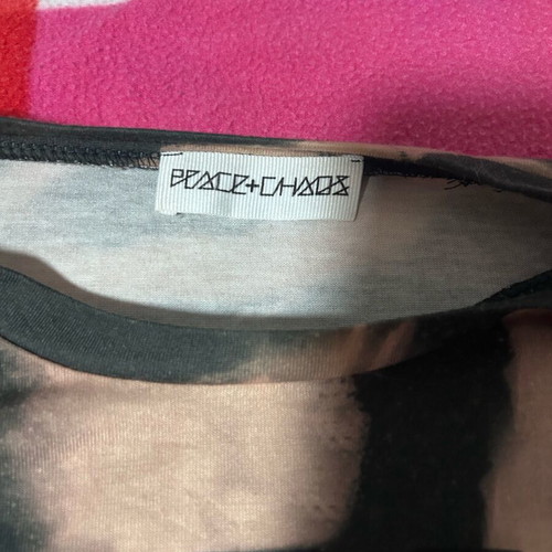 Tshirt Peace And Chaos new, gray, size L