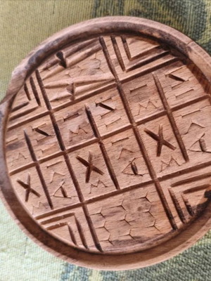 Wooden Bread Stamp used, 13 cm diameter