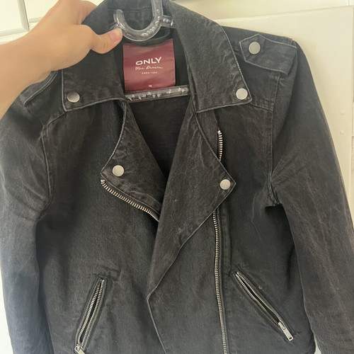 Jean jacket Only black rider style like new, size M