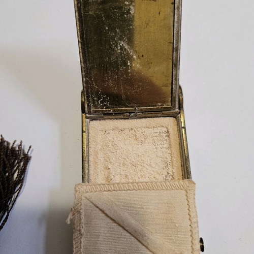 Vintage Art Deco Compact and Lipstick used personal item