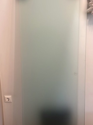Sandblasted glass door like new, very good quality