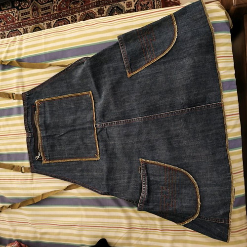 Blue salopette skirt like new, size S