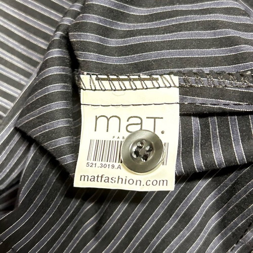 Striped blouse shirt Mat like new, size L, black and gray
