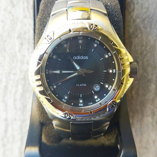 Adidas Scuba 10-5024 watch new, full set, black and silver
