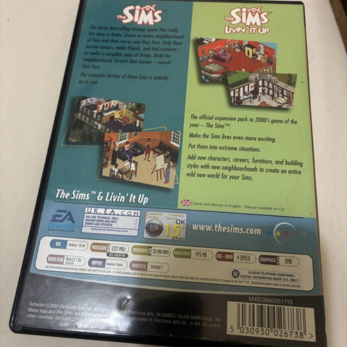 The Sims PC games used, Livin’ It Up, On Holidays, House Party
