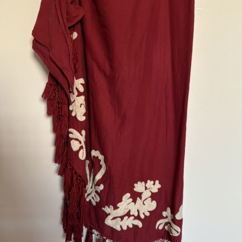 Mes Demoiselles wrap skirt like new, red cotton