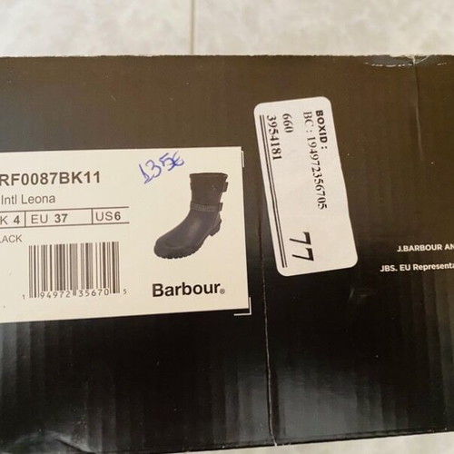 Barbour biker boots new, black, size 37