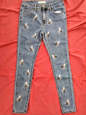 Women’s denim pants used, slim fit, size L