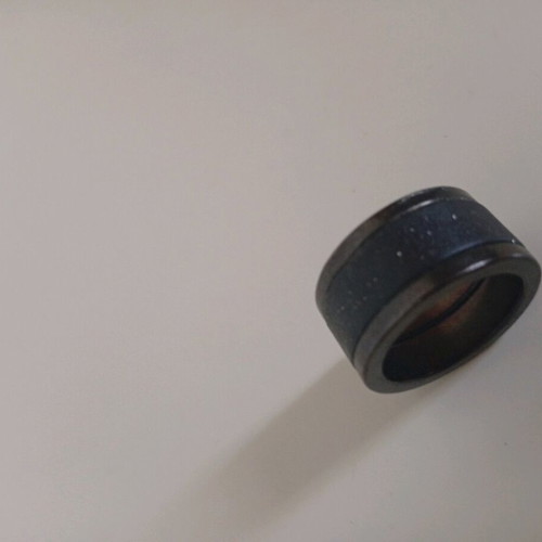 Minimal black ring like new, black metal design