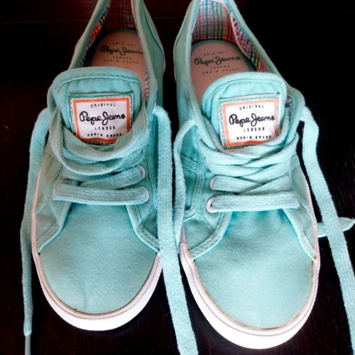 Pepe Jeans London Sneakers mint green size 39 like new
