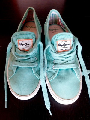 Pepe Jeans London Sneakers mint green size 39 like new