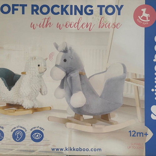 Kikka Boo rocking sheep with wooden base used, suitable from 12 months