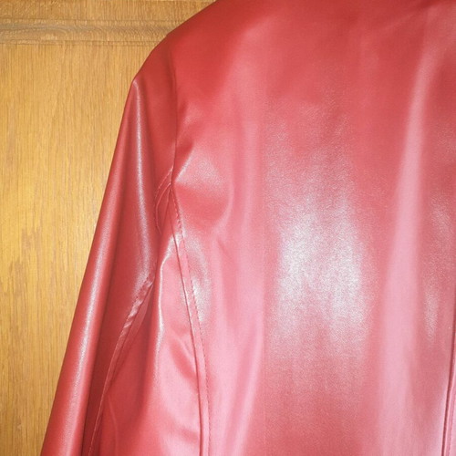 Jacket new, red faux leather, size M
