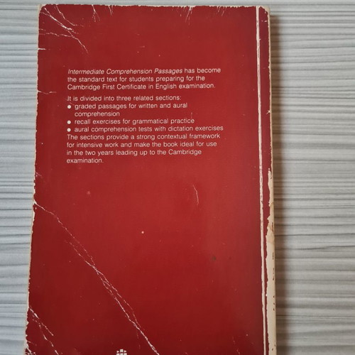Intermediate Comprehension Passages book used, Donn Byrne