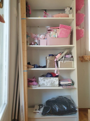 Ikea white bookshelf like new, 6 shelves, 202x80x28 cm